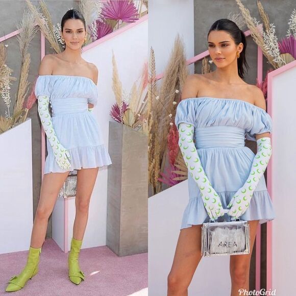 House of Harlow x Revolve 1960 Daphne Dress in Light Blue - Picture 1 of 10